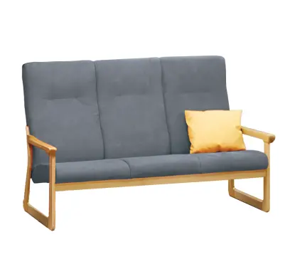 BE - 3 trojkřeslo, koženka OTO SA 2 - koženka tmavě šedá